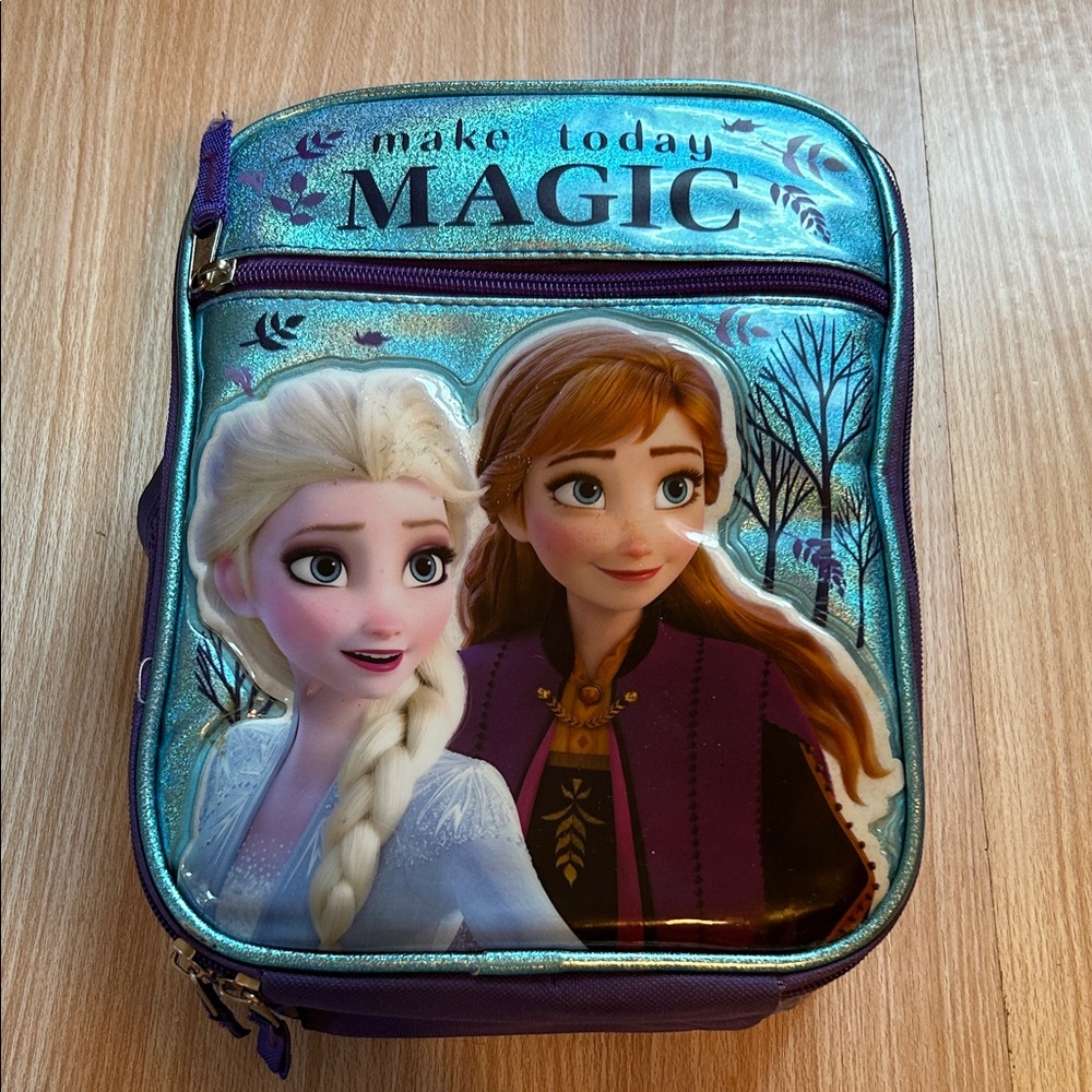 Disney Frozen lunch bag purple blue
